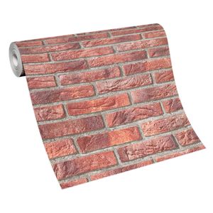 Tapety Cihly & Beton červená 4303-1