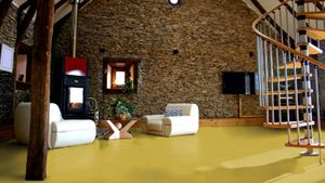 Forbo Marmoleum Modular "t3362 yellow moss" (50 x 50 cm)