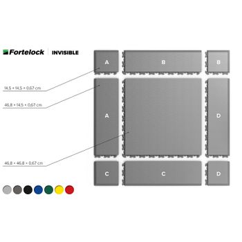 Fortelock Invisible ECO Classic rohový nájezd Hadí kůže "grafit" Typ A