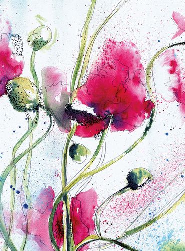 Fototapety Poppies Watercolour DD119133 A.S. Création Designwalls